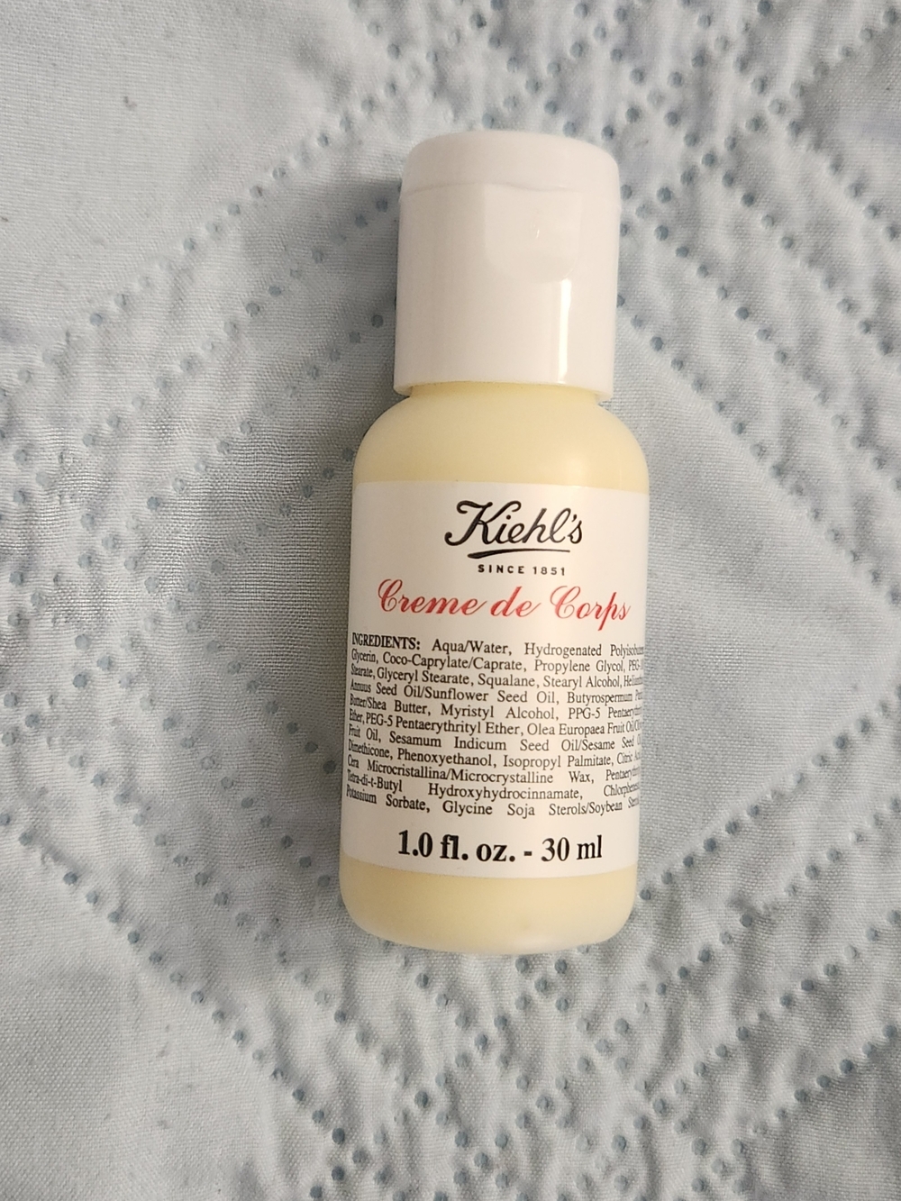 Kiehl’s Creme de Corps Body Moisturizer - Travel Size (1 oz / 30 ml)
